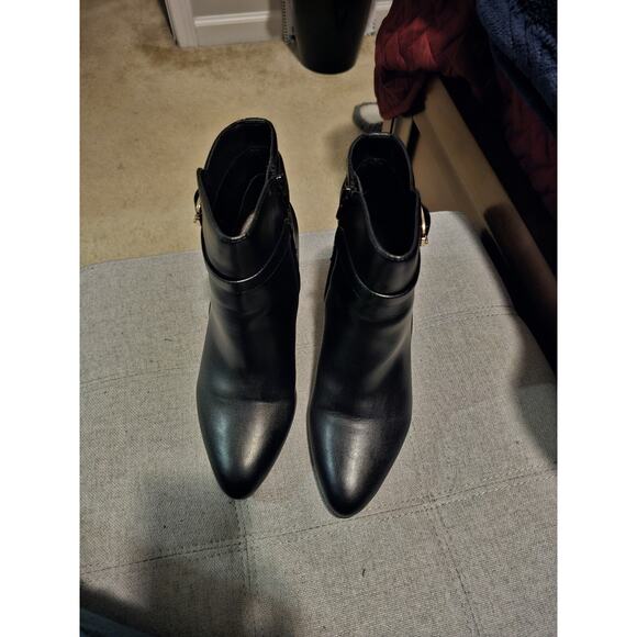 Life Stride Shoes - LifeStride Black Ankle Wedge Boots Size 8.5 Dressy Heel Booties Comfort Shoes